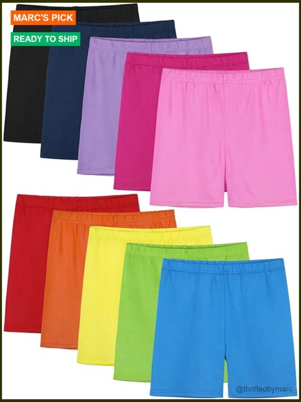 10 Pack Girls Bike Shorts Cartwheel Toddler Under Dress Active
